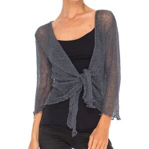 Elegant Gray Women's Shrug